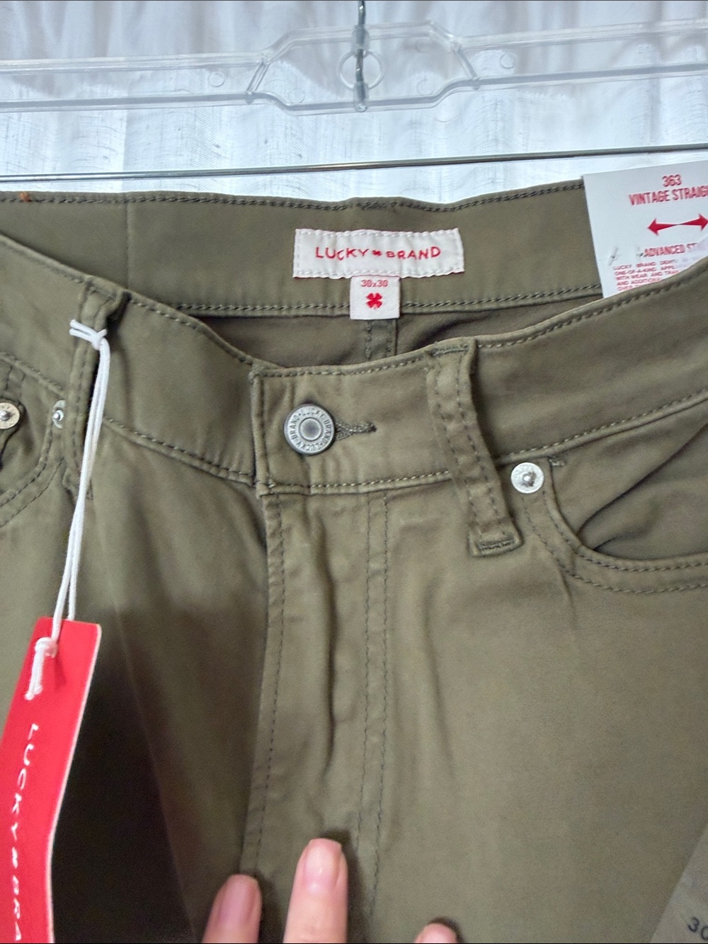 Lucky Brand Olive Chino Pants for Men 30” x 30”